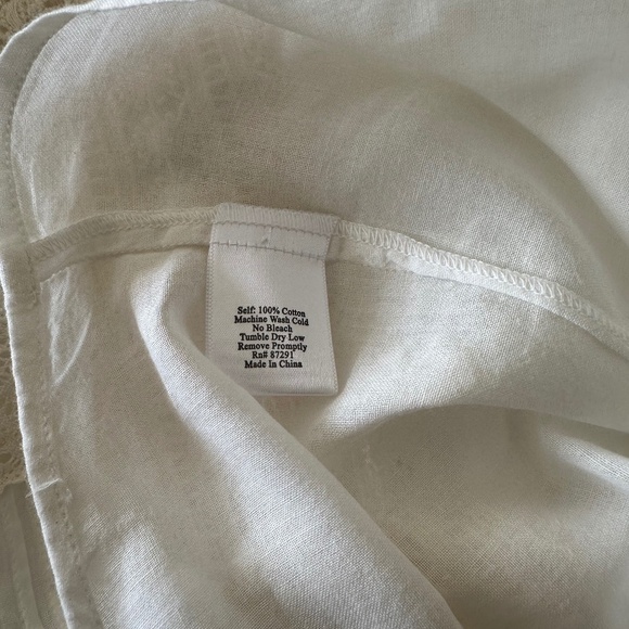 JOHNNY WAS White Cotton Tunic Tunic Top...XL-EUC - Picture 6 of 13